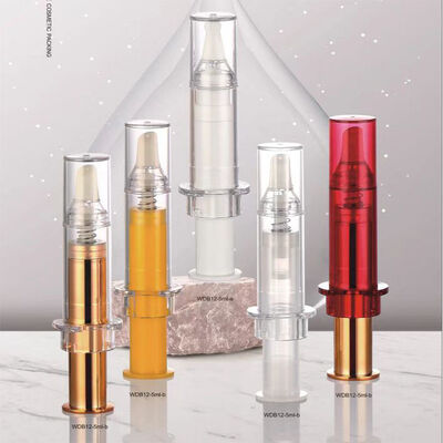 İyi fiyat 10ml Custom Color Leak Proof Airless Syringe Bottle for Eye Serum Face Cream Cosmetic Packaging çevrimiçi