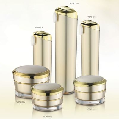 İyi fiyat Altın kare akrilik kozmetik kaplar kozmetik ambalaj kavanozları WDA1-50g-A 72.5*62mm çevrimiçi
