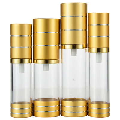 İyi fiyat 25/32 mm çaplı yuvarlak kozmetik havasız şişe 15ml 20ml 30ml 40ml 50ml çevrimiçi
