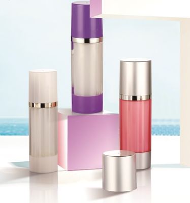 İyi fiyat Yuvarlak Şekilli Çift Hazneli Krem Şişesi, 15ml *2 / 25ml *2 Kapasiteli ve Kozmetik Ambalaj İçin Akrilik Malzemeli çevrimiçi